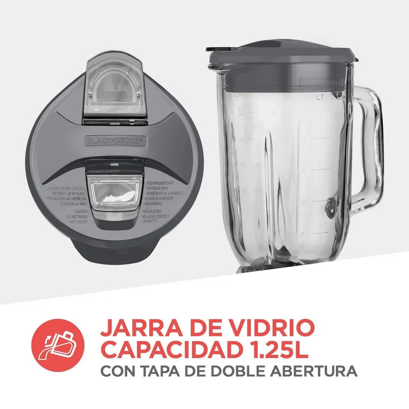 Licuadora BLACK+DECKER DuraPro 550 Watts con 4 cuchillas BLBD210GB
